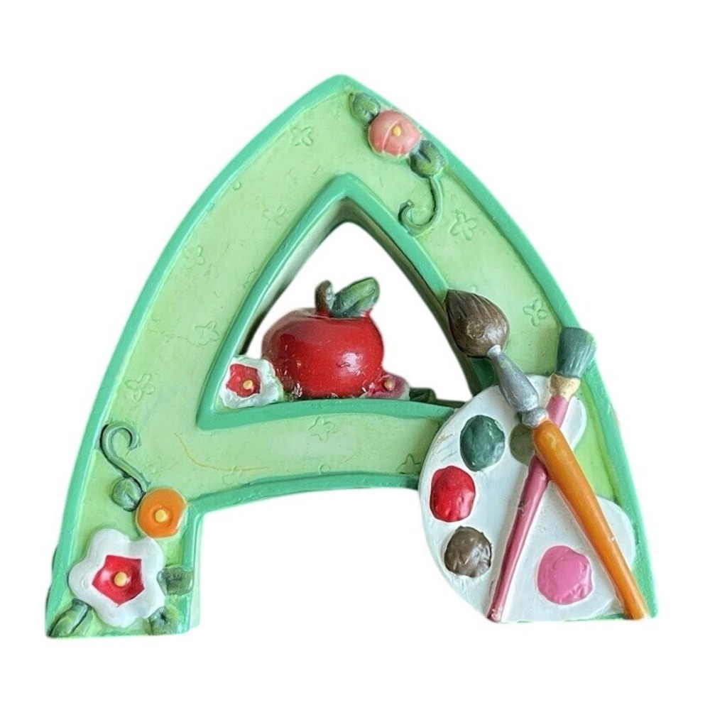 VTG 1999 Mary Engelbreit ME Alphabet Letter A Resin Standing Figure 3"‎ Art